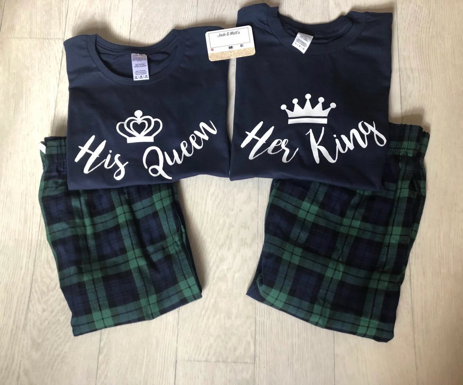 King Queen Matching His Hers Pjs Pyjamas