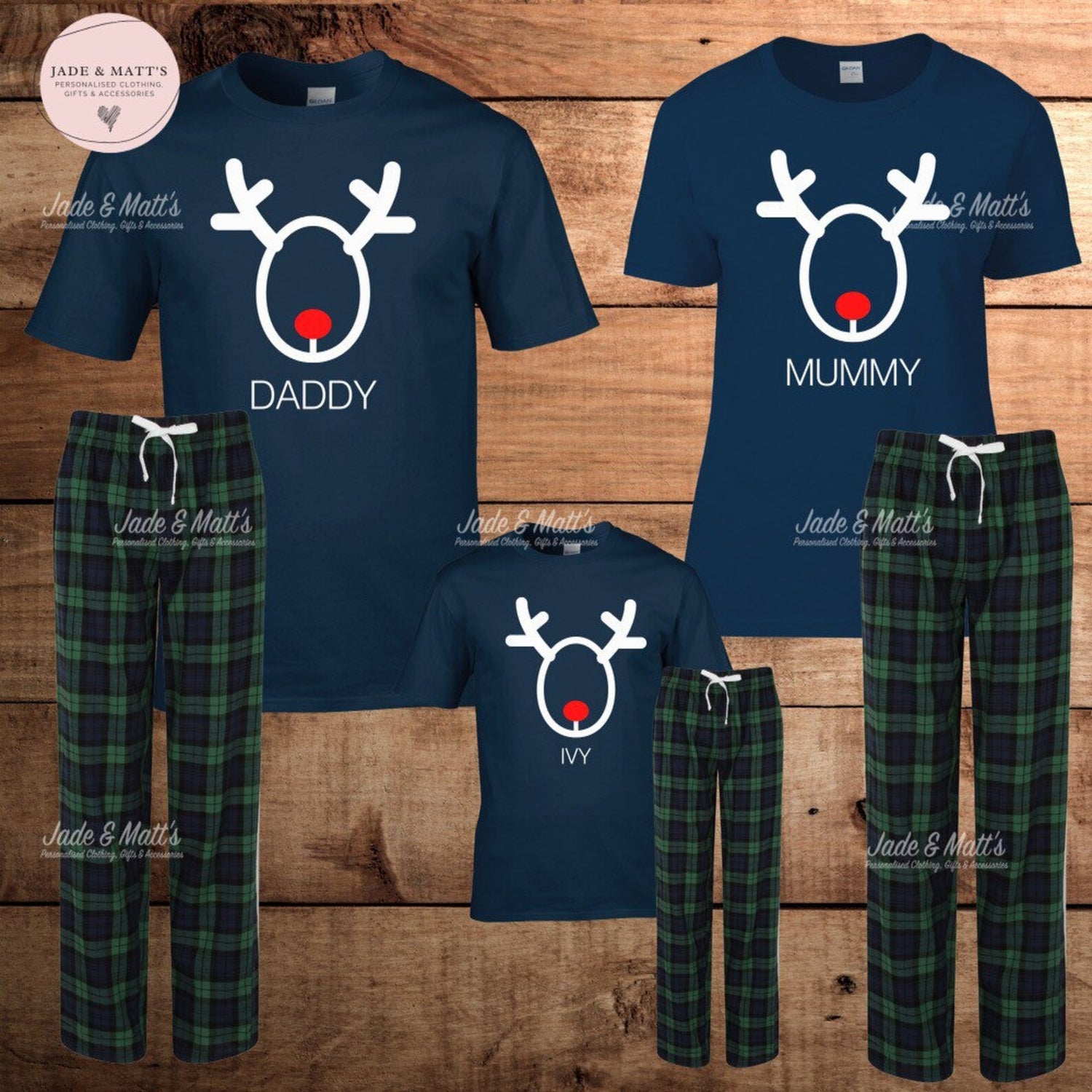 How to Customize Matching Family Christmas Pajamas - Simply JAD