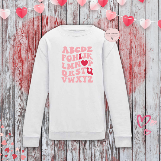 I L U Alphabet Sweatshirt | White