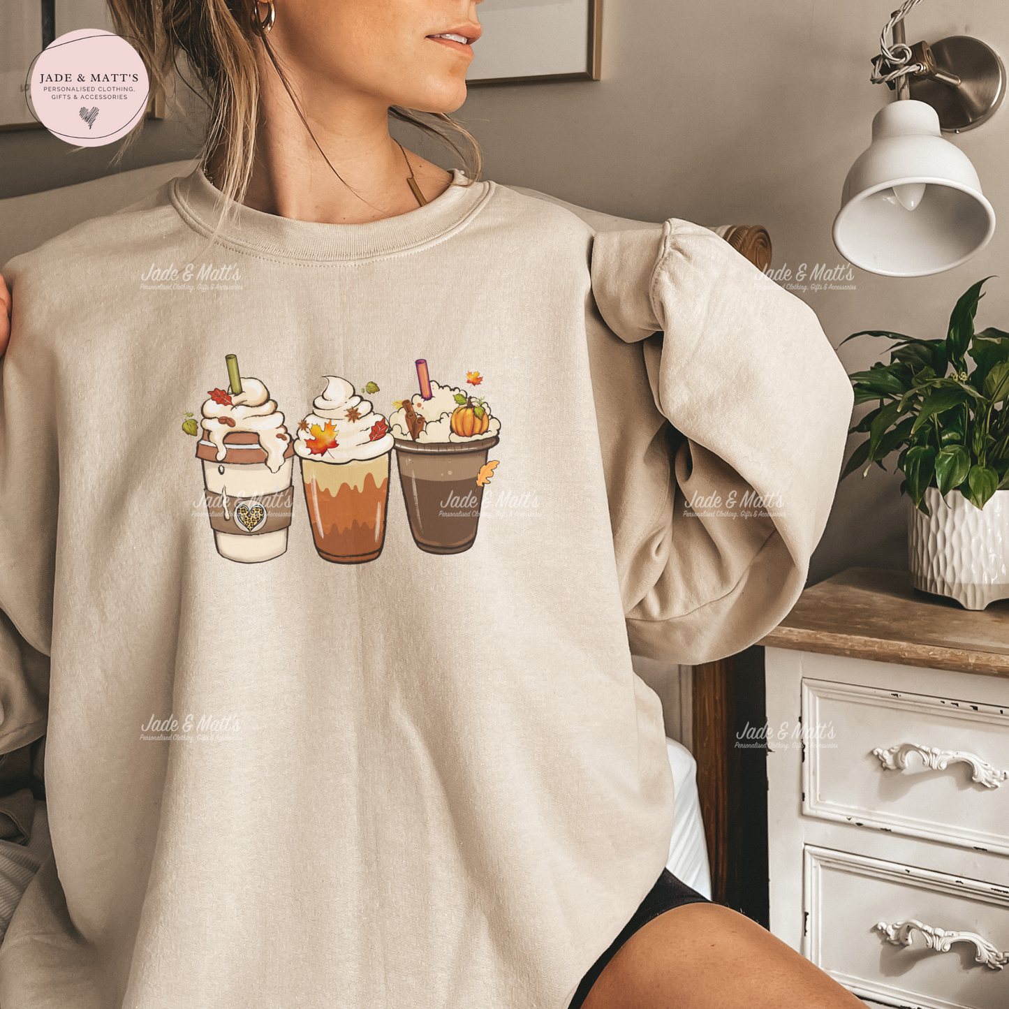 Latte Sweatshirt | Unisex | Leopard print