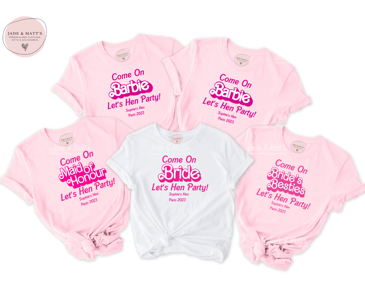 Barbie Themed Hen Party T-shirts