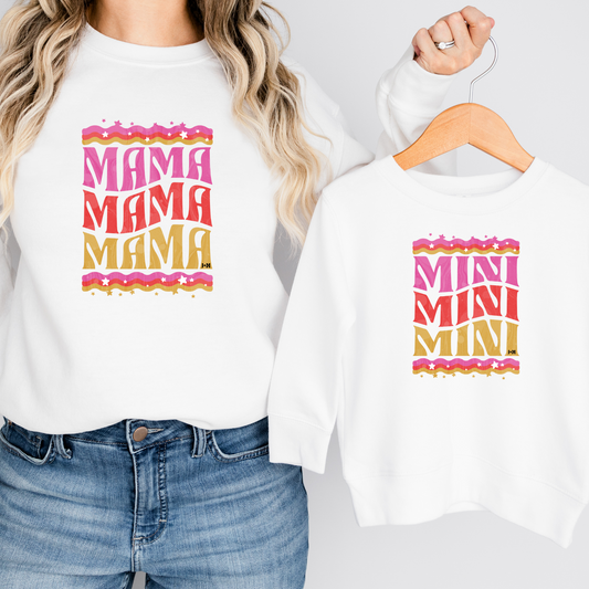 MAMA & MINI Sweatshirts | Groovy Wavy | PRY