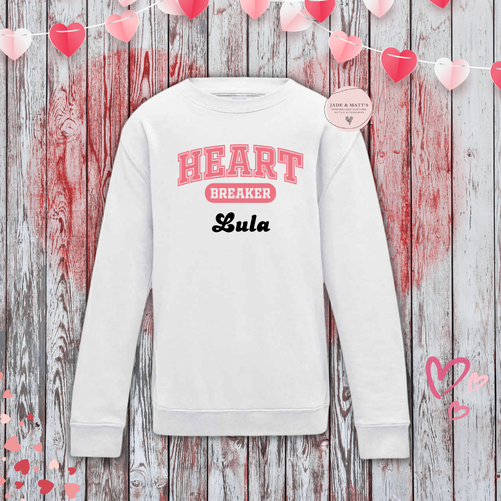 Heartbreaker Sweatshirt | White PERSONALISED