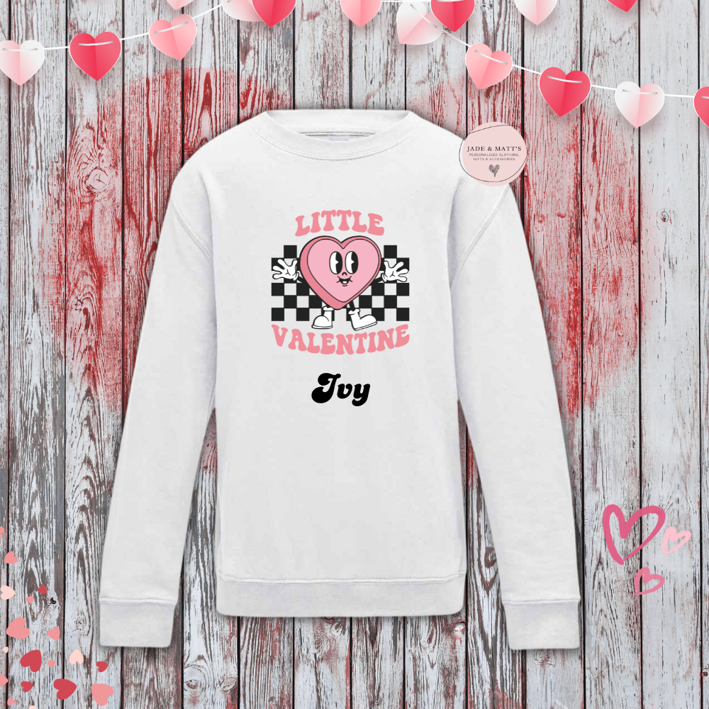 Little Valentine Sweatshirt | White PERSONALISED