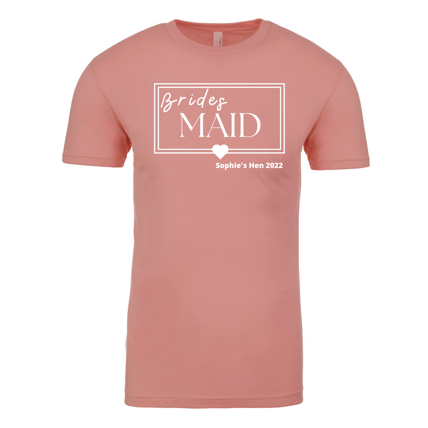 Bridesmaid Hen Party T-shirts | Desert Pink