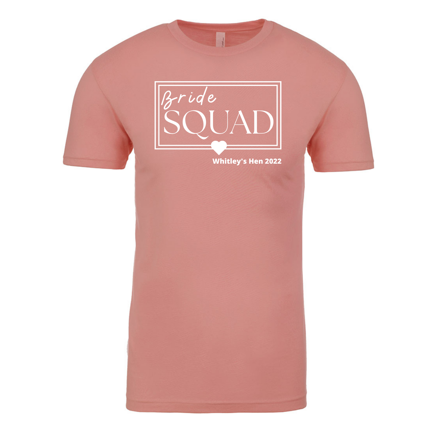 Bride Squad Hen Party T-shirts | Desert Pink