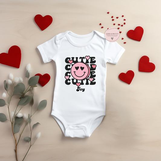 Cutie Cutie Cutie Bodysuit Babygrow PERSONALISED