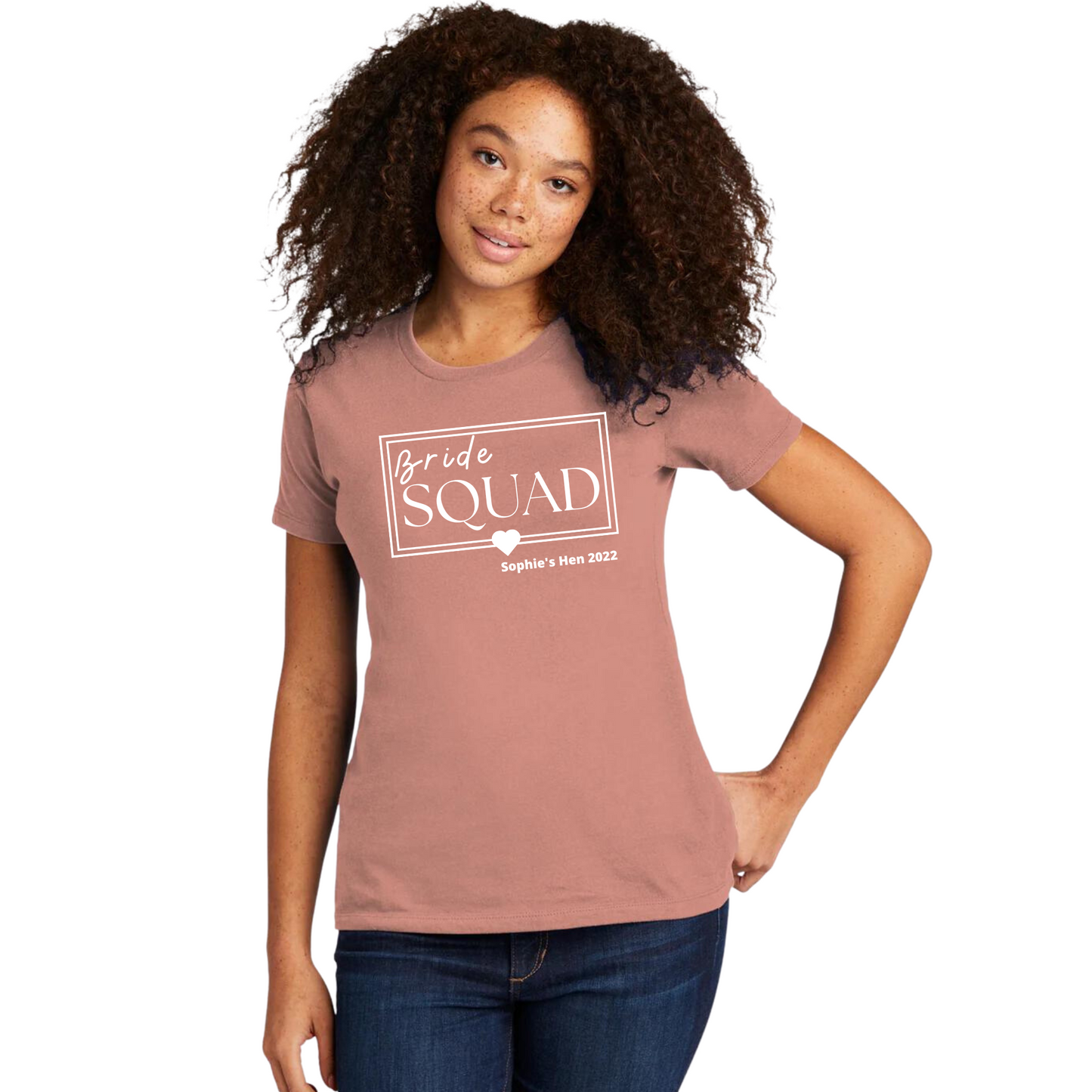 Bride Squad Hen Party T-shirts | Desert Pink