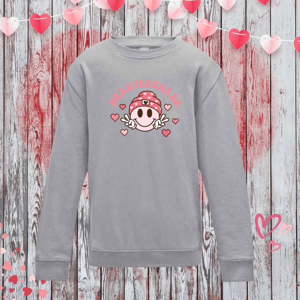 Heartbreaker Grey Sweatshirt | Pink