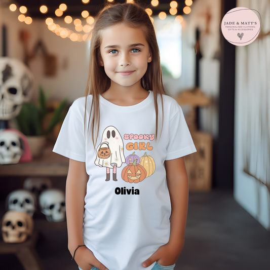 Spooky Girl | Halloween t-shirt | Personalised