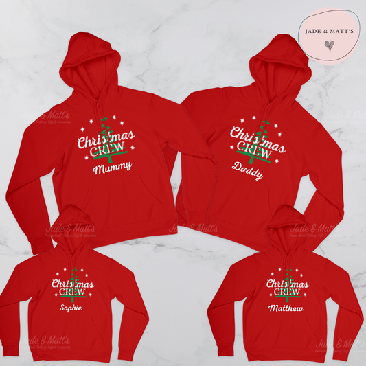 Christmas Crew Hoodies | Matching Family | Personalised