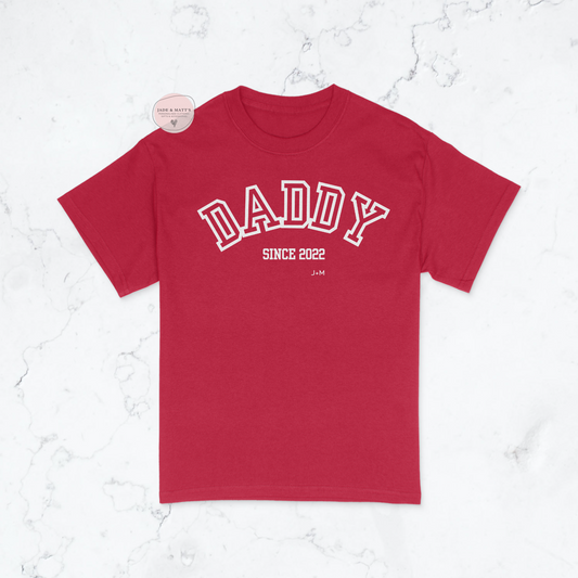 Daddy since | Father's Day t-shirt | Red