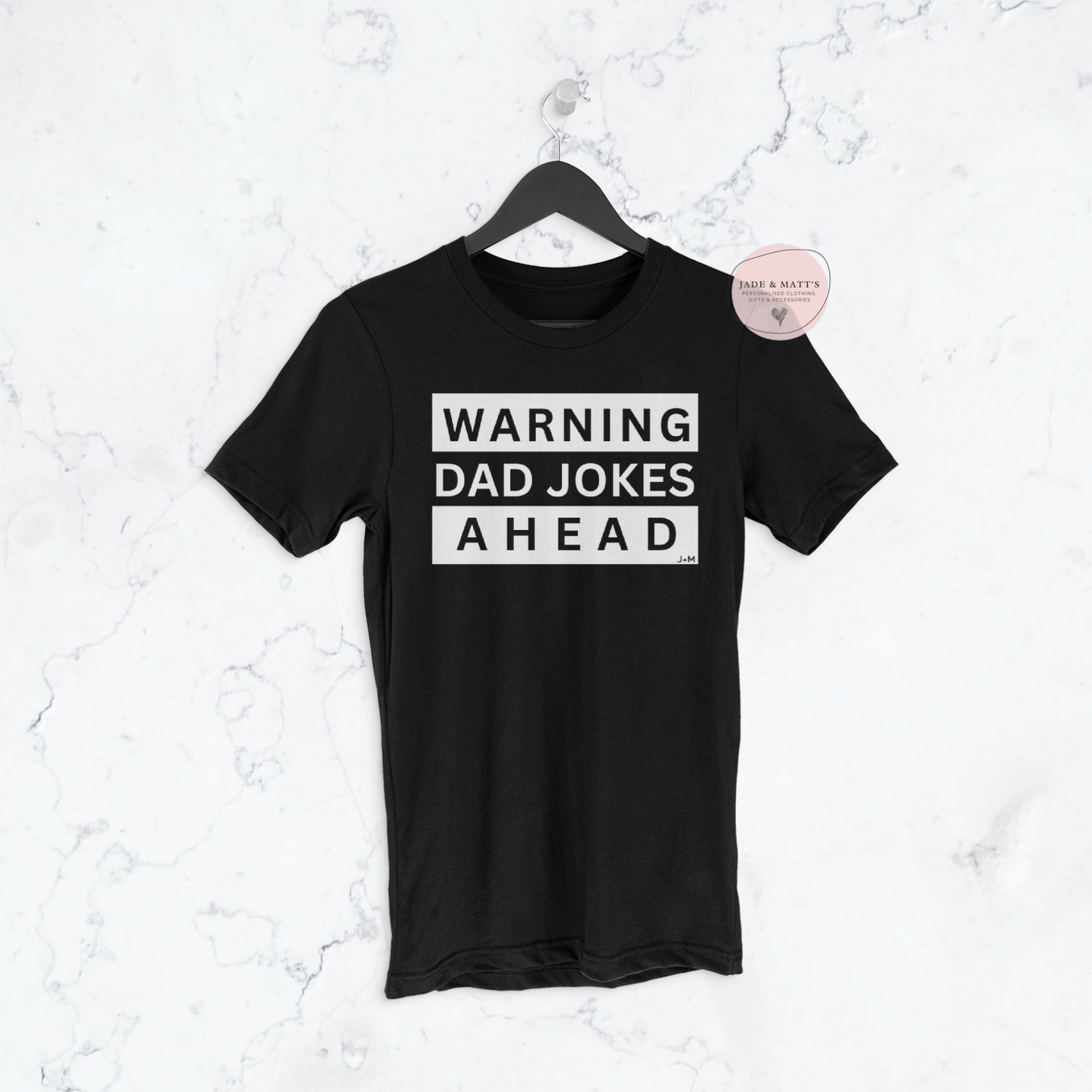 Warning Dad jokes | Father's Day t-shirt | black