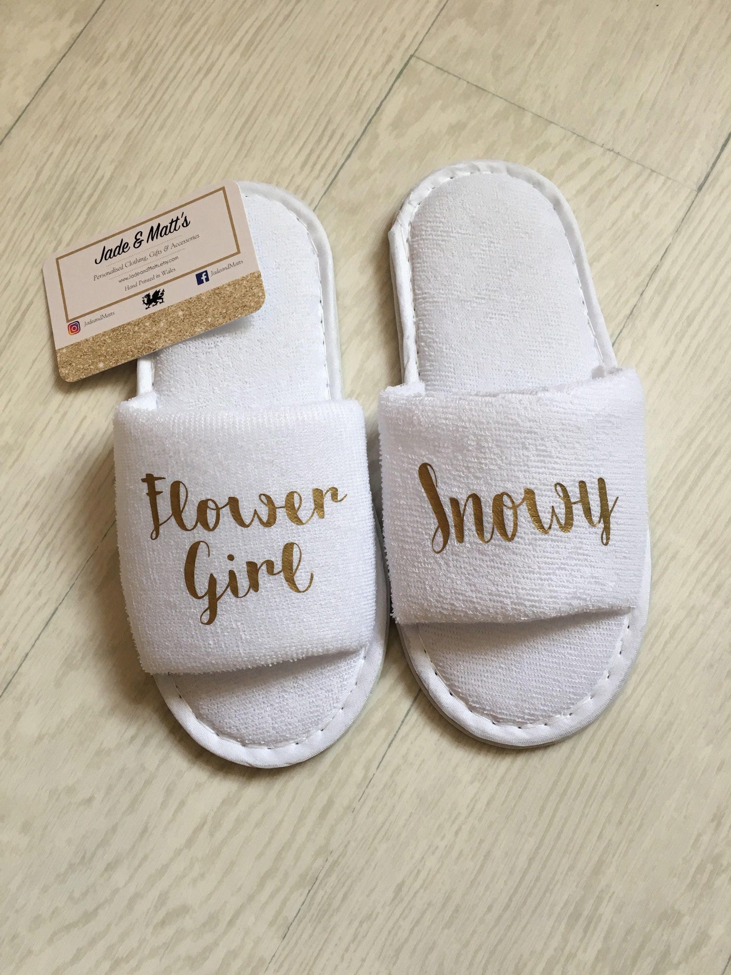 Children's Slippers | Personalised | Towelling spa Slippers