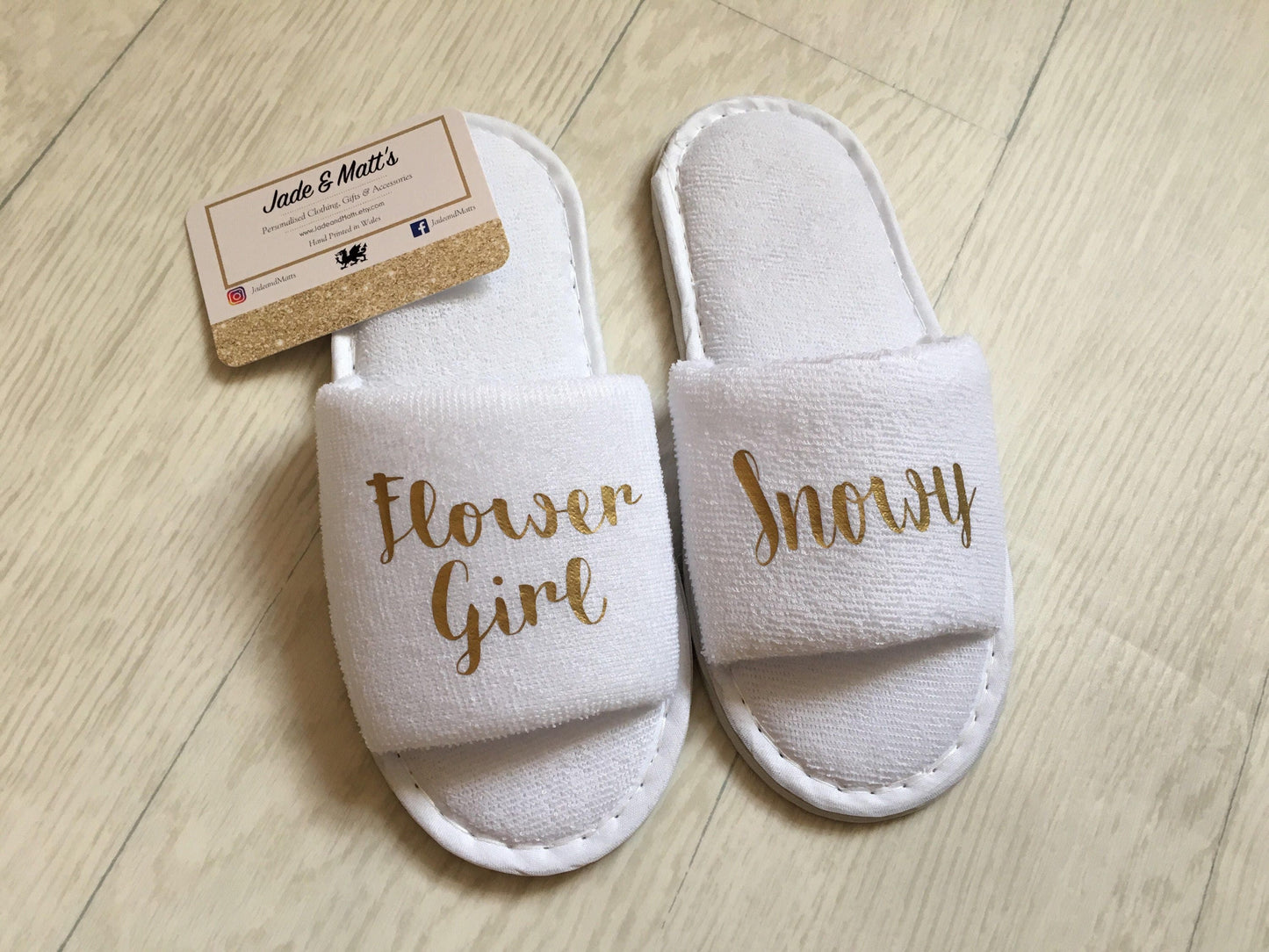 Children's Slippers | Personalised | Towelling spa Slippers