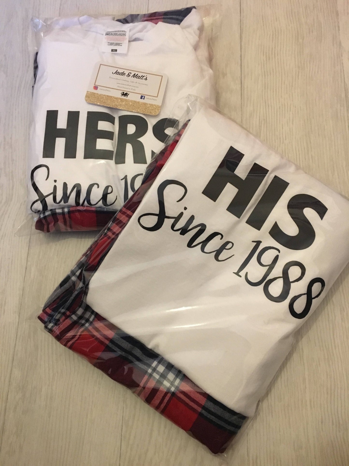 His & Hers Pyjamas | Matching Pyjamas | Personalised