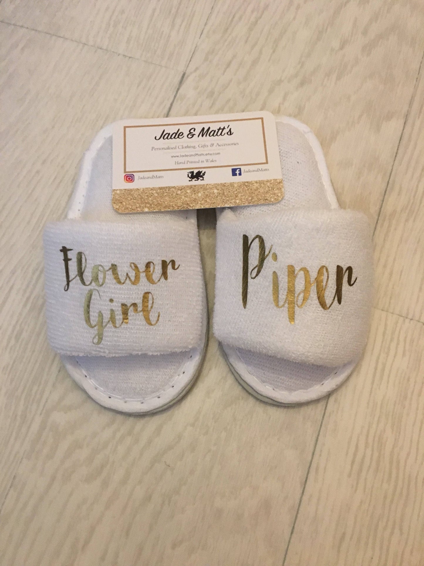 Children's Slippers | Personalised | Towelling spa Slippers