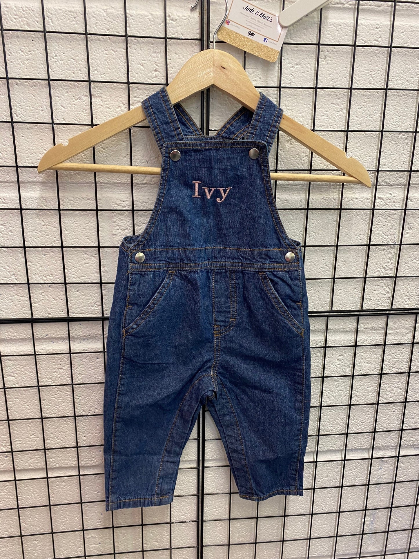 Kids Dungarees | Personalised Cotton Denim | Embroidered