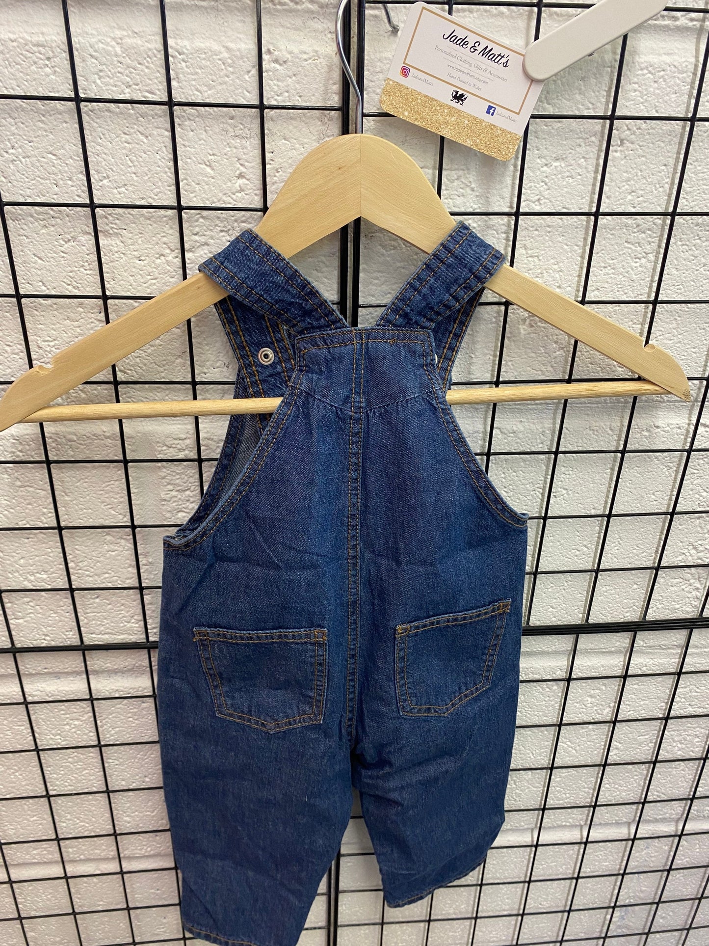 Kids Dungarees | Personalised Cotton Denim | Embroidered