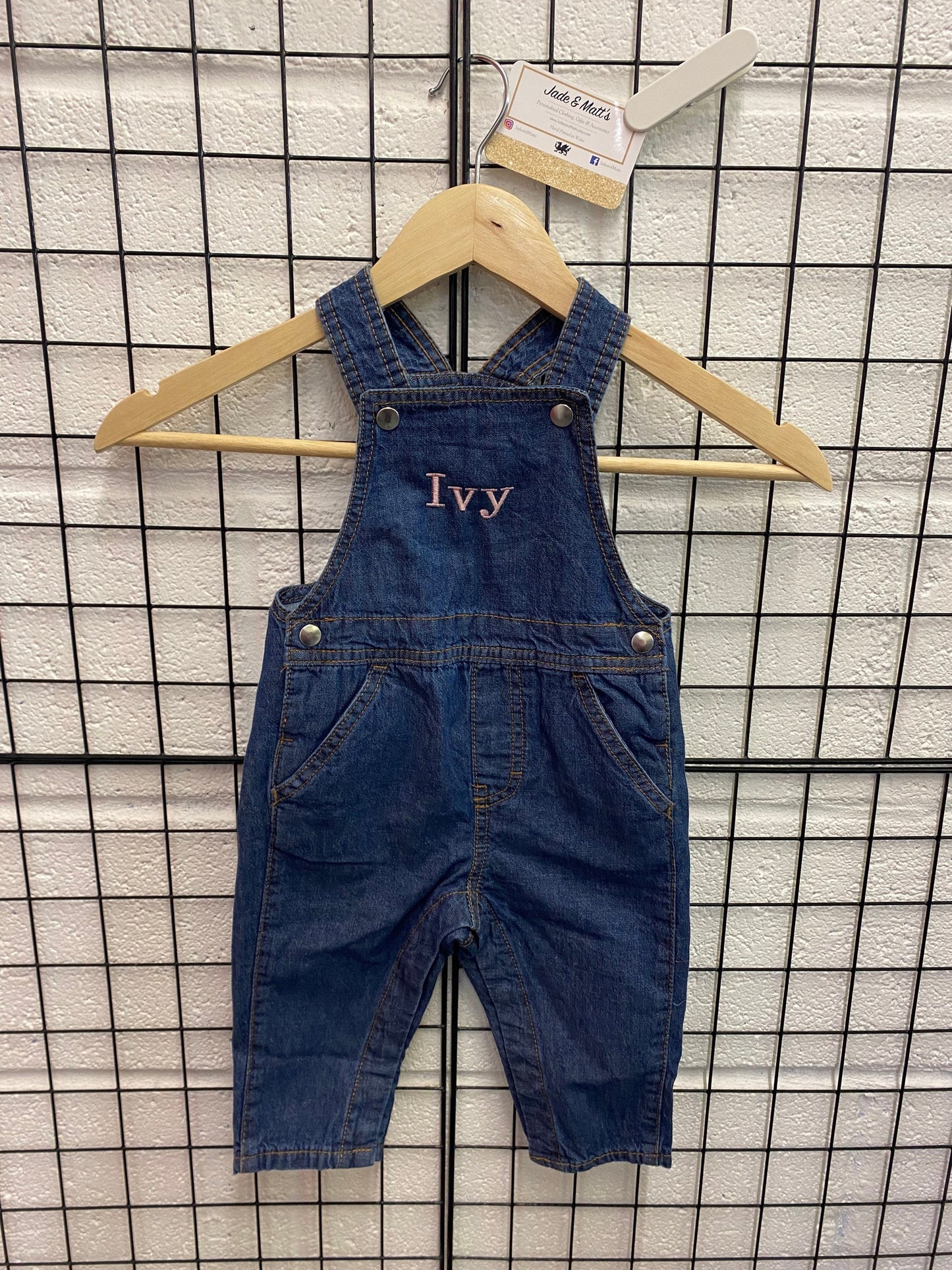 Kids Dungarees | Personalised Cotton Denim | Embroidered