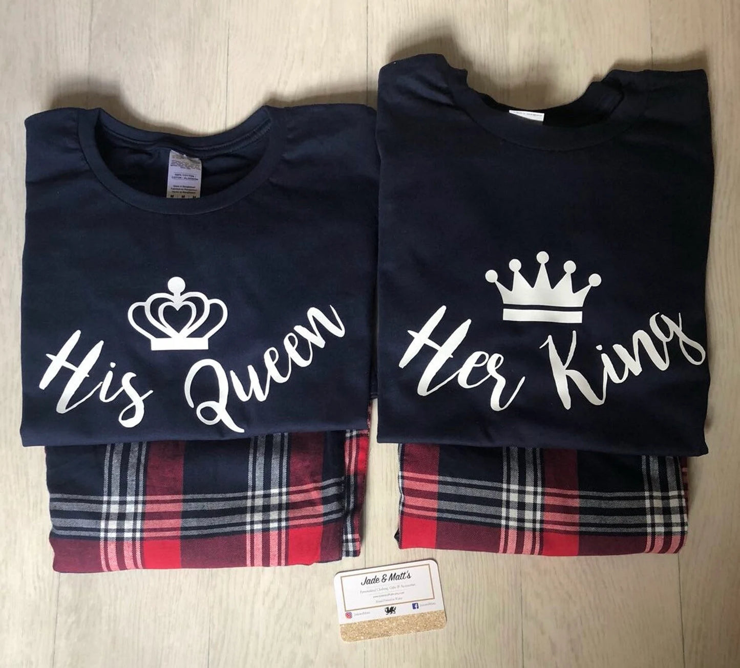 King & Queen | Matching His & Hers Pjs | Pyjamas