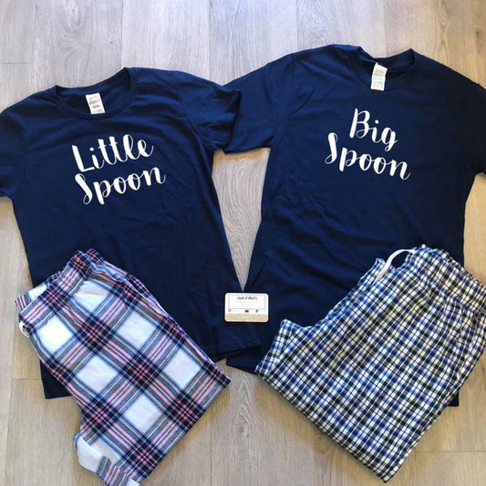 Big Spoon, Little Spoon | Matching His & Hers Pjs | Personalised