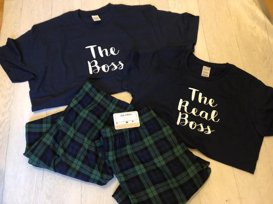 The Boss, The Real Boss | Matching His & Hers Pjs |